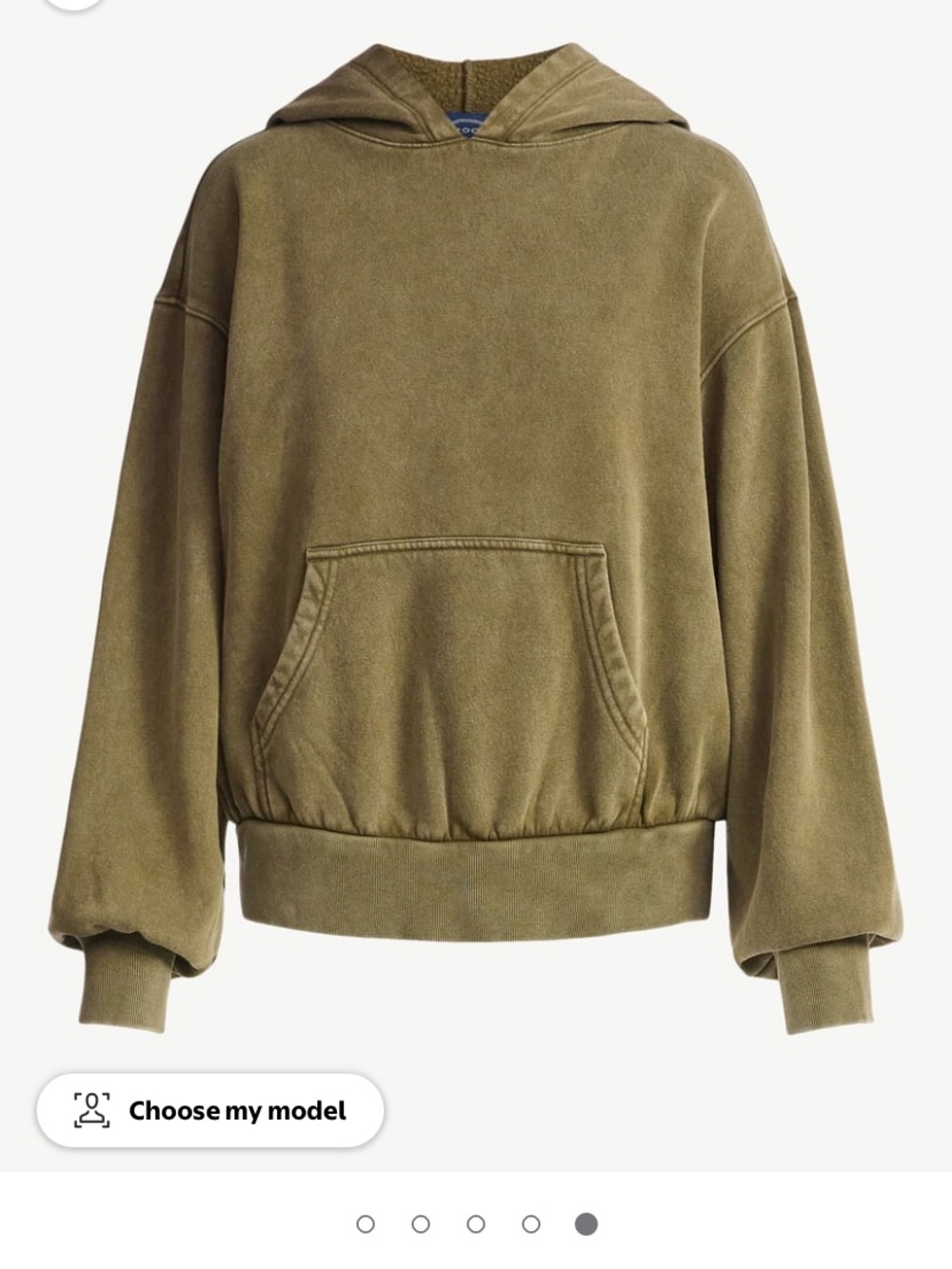 Scoop NYC Olive Pullover Hoodie with Kangaroo Pocket